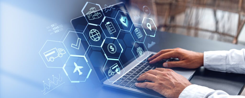 Processo digital de integração entre sistemas alfandegários e plataformas fiscais.